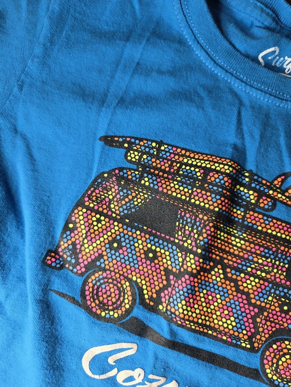Surf Life Boys Blue Cozumel Graphic Tee Size Medium (5)